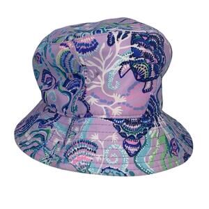 Lilly Pulitzer Women’s Purple Polyester Designer Bucket Hat One Size